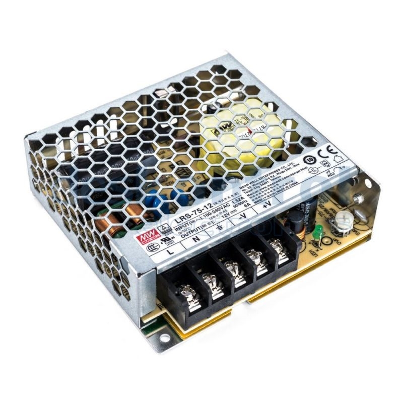 Εικόνα της LRS-75-12  MEANWELL 12V 6A OPEN FRAME  POWER SUPPLY