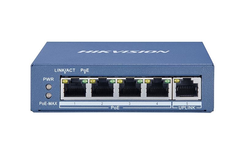 Εικόνα της DS-3E0505P-E 4-Port Gigabit Unmanaged PoE Switch Hikvision