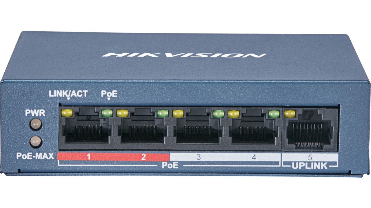 Εικόνα της DS-3E0105P-E (B)  4Channel POE switch Hikvision