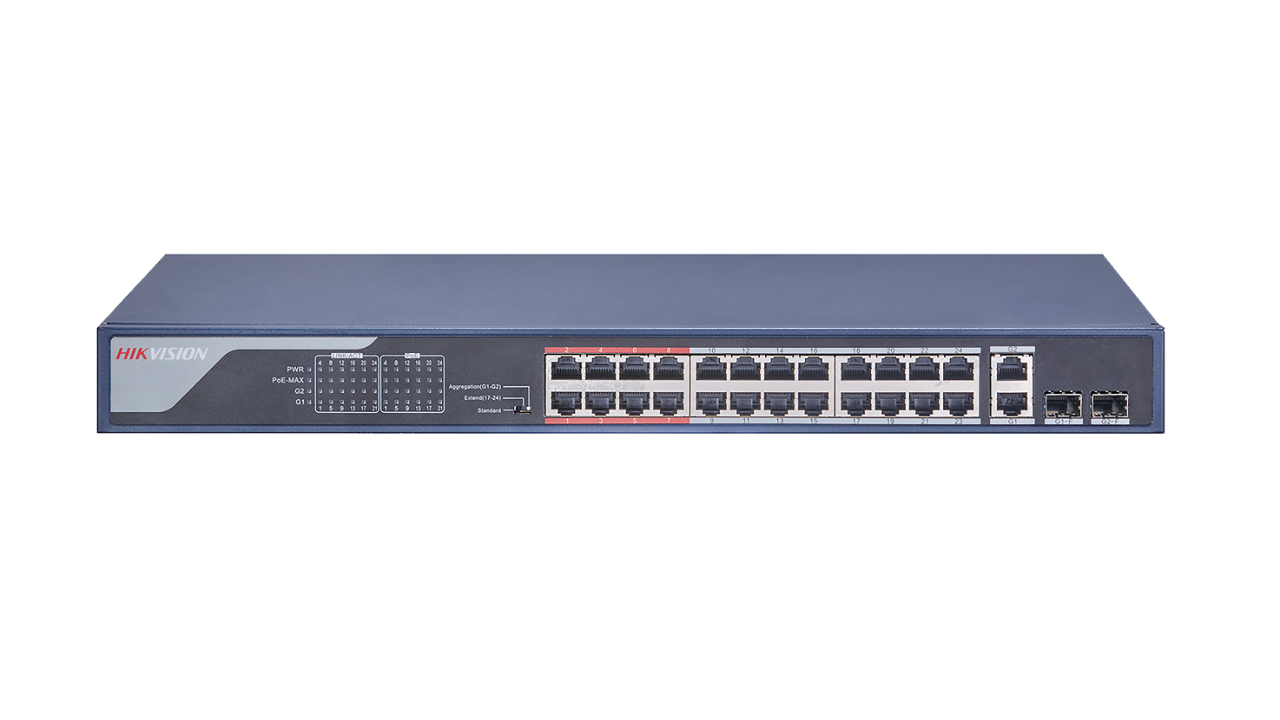 Εικόνα της DS-3E0326P-E(B)  24 Port Fast Ethernet Unmanaged POE Switch Hikvision