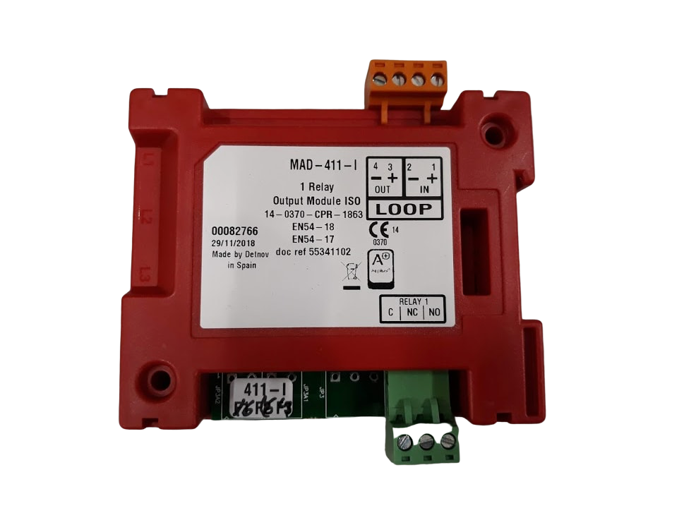 Εικόνα της MAD-411-I  Διευθυνσιοδοτούμενο Module Ελέγχου Με Έξοδο Relay, 1 Εξόδου C, No, Nc Με Ενσωματωμένο Isolator Detnov