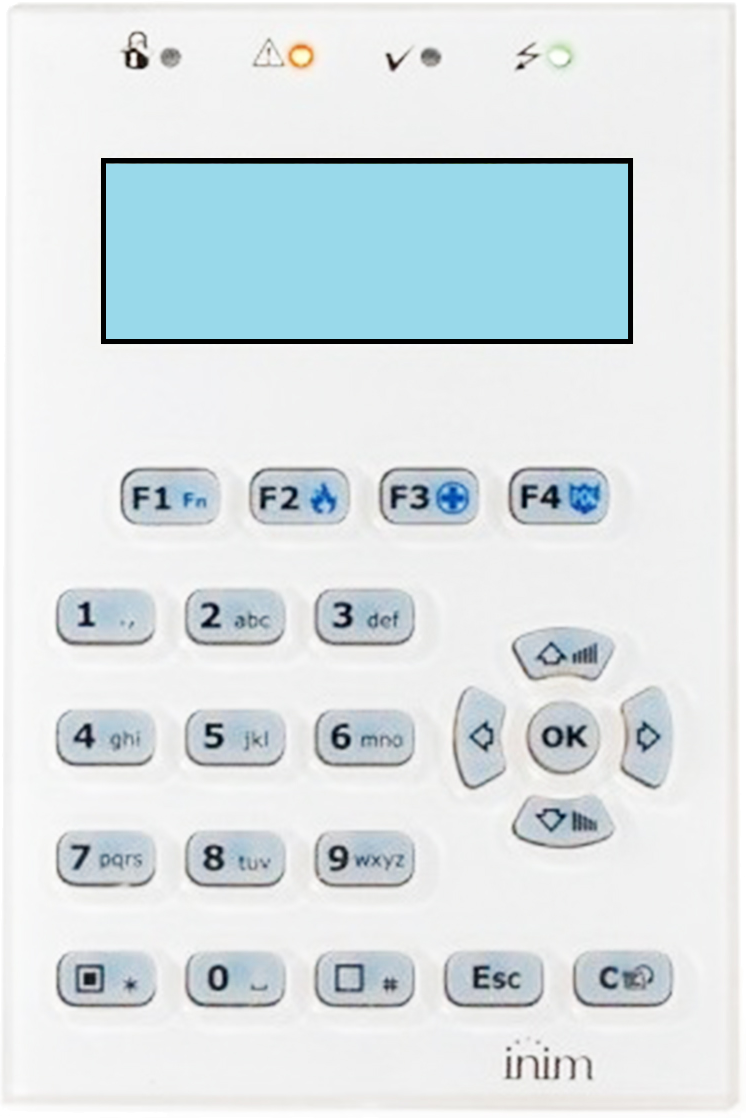 Εικόνα της NCODE/GB  Graphic LCD Keypad INIM