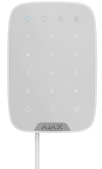 Εικόνα της Keypad Fibra White Wired Touch Keyboard AJAX