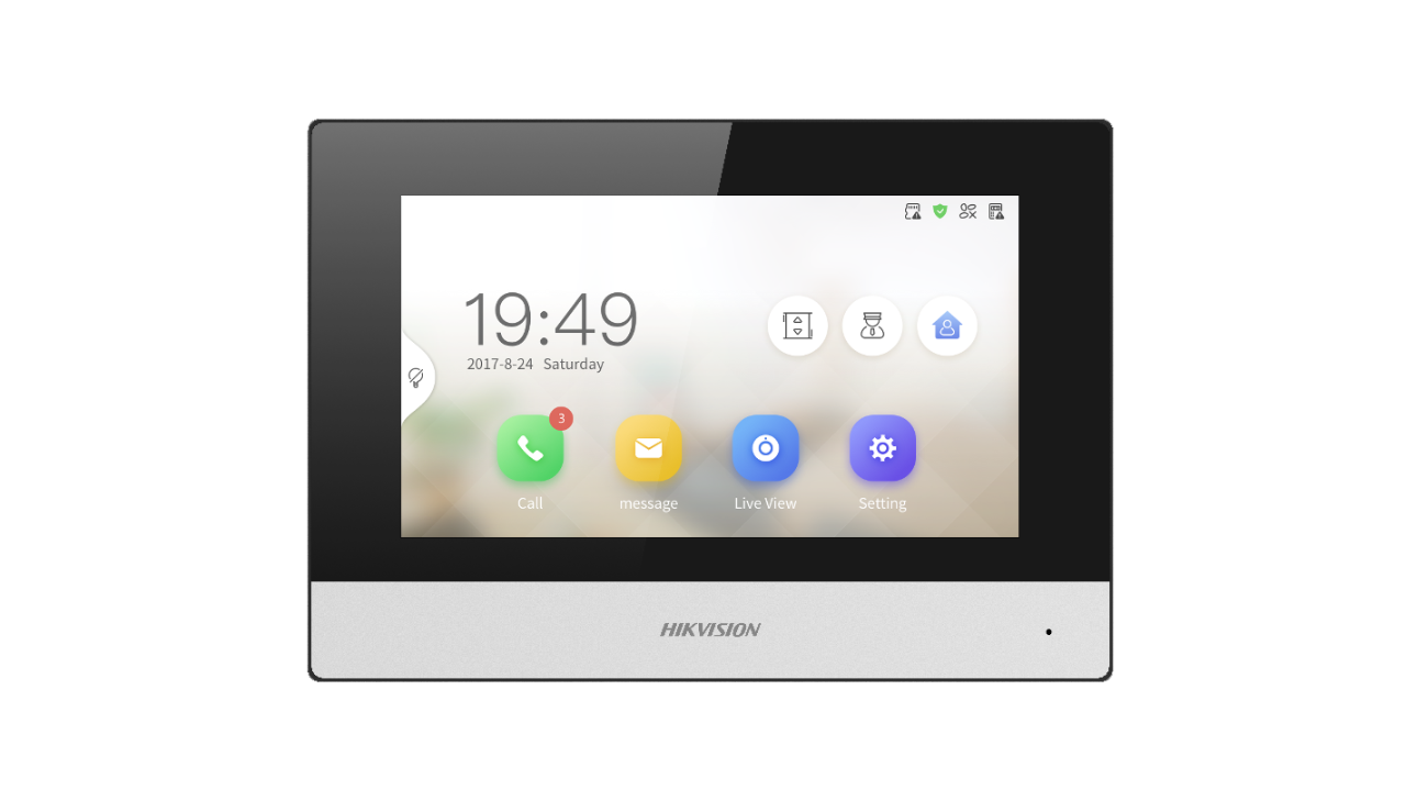 Εικόνα της DS-KH6320Y-WTE2 7" TFT Screen Indoor Station Black (2-Wire) Hikvision